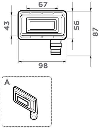 Универсальный перелив для моек Omoikiri OV-02-GB графит, 4956769