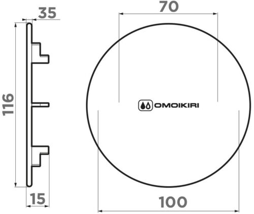 Декоративная накладка для выпуска Omoikiri DEC-GB нерж. сталь/графит, 4956763